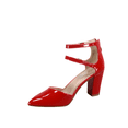 thumbnail image 2 of Forever Link Women High Block Chunky Heeled Pointed Toe Ankle Strap Pump Shoes Casual Dress Pumps Shoes, 2 of 5
