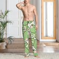 thumbnail image 2 of Kdxio Cute Frog Pattern Men's Pajama Pants, Elastic Waist with Drawstring and Pockets, Comfortable Loungewear-Medium, 2 of 6