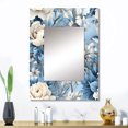 thumbnail image 1 of Designart "Ethereal Flourishing Rococo VII" Floral Wall Mirror, Printed Blue Wall Mirror, Traditional Bathroom Wall Mirror, Decorative Floral Mirror - 24x32 Inch, 1 of 5