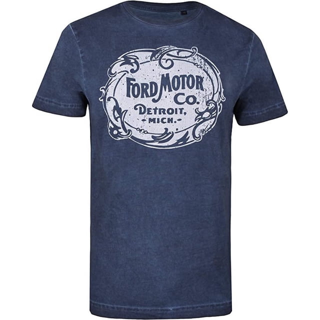 Ford - Camiseta Motor Co Vintage para Hombre (Marino Retro)