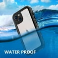 thumbnail image 2 of Dteck for iPhone 15 Case Waterproof - Built in Screen Protector IP68 Underwater Military Dropproof Dustproof Shockproof Full Body Protective Transparent Phone Cover,Black, 2 of 7