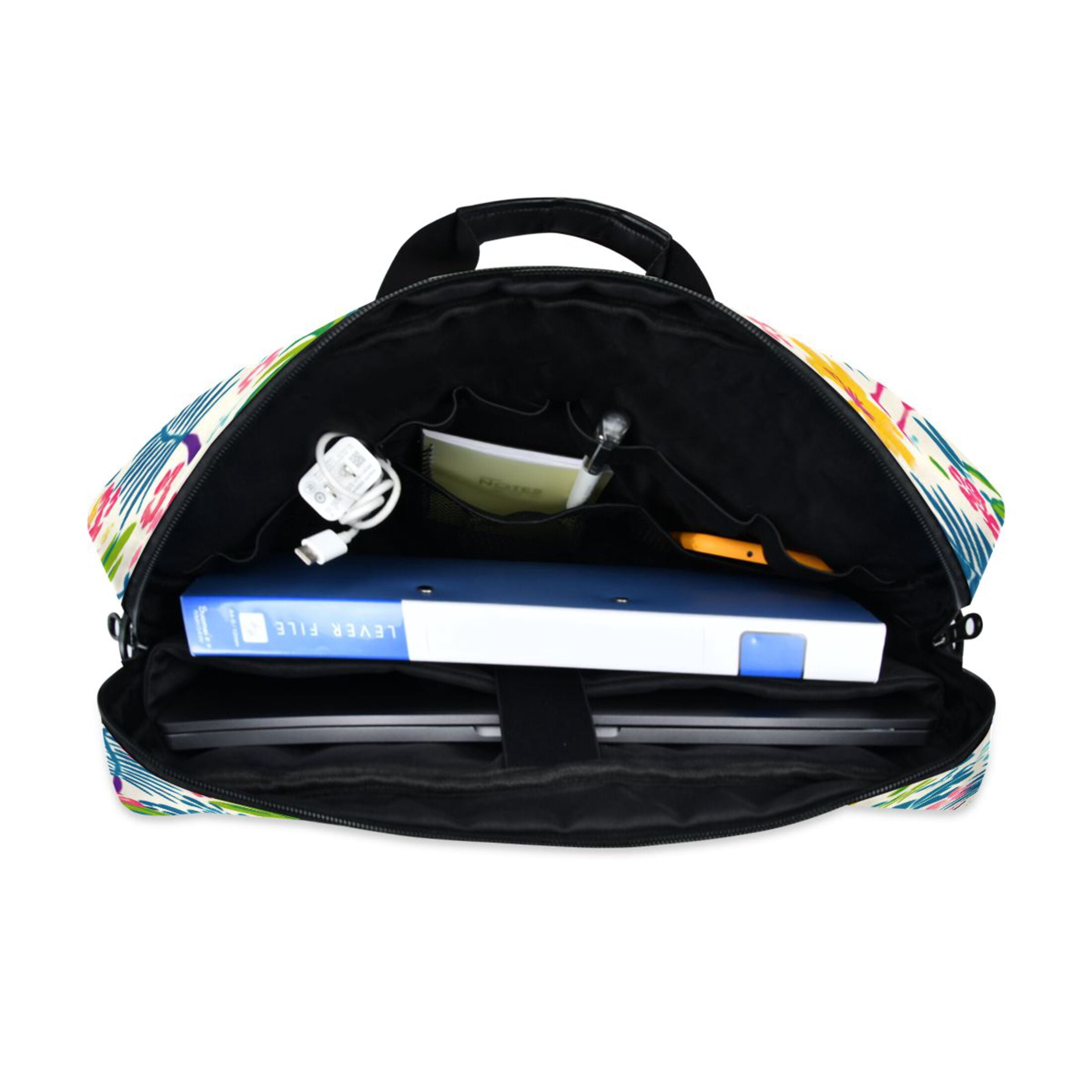 16" Laptop Tote Bag Laptop Sleeve Case Computer Briefcase for Work & Travel Colorful Flamingo Pattern