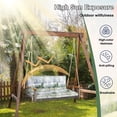 thumbnail image 2 of YLLN Porch Swing Cushions, Patio Furniture Cushions With 4" Thicken Backrest, Waterproof & Machine Washable, with Ties, Bench Cushions For Outdoor Furniture（40"x63"Bamboo）, 2 of 7