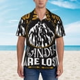 thumbnail image 2 of Fuzoiu Not All Those Who Wander Are Lost 1 Print Hawaiian Shirt for Men, Summer Beach Casual Short Sleeve Button Down Shirts, Men’s Beach Summer Shirts with Pocket,Small, 2 of 7
