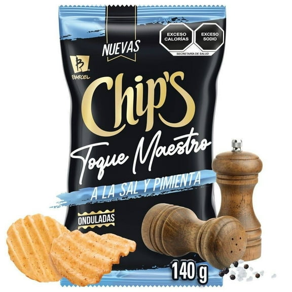 Papas Barcel Chip's toque maestro sal y pimienta 140 g