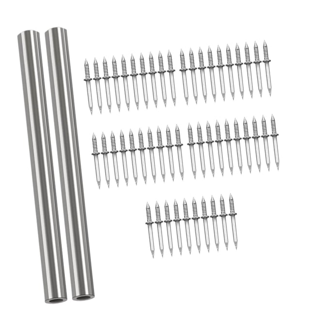 Clavos de doble cabeza, clavos de carpintero, construcción, sofás, rodapiés, cabeceros 50 piezas