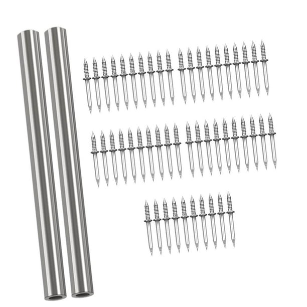 Clavos de doble cabeza, clavos sin rastro, muebles, construcción, mejoras para el hogar, manualidades de bricolaje 50 piezas