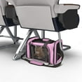 thumbnail image 4 of Transportín para mascotas para gatos pequeños, medianos, perros, cachorros de 15 libras, transportador para perros pequeños aprobado por aerolíneas con lados suaves, transportador plegable para, 4 of 7