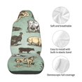 thumbnail image 4 of Balery Vintage Farm Animals Funda de Asiento para Auto con Diseño - Cubierta Frontal Suave y Transpirable con Protector Antideslizante- 1 Unidad, 4 of 5