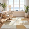 thumbnail image 3 of Design&I 2'x3' Washable Doormat Beige Cream Blended Field Understated Asymmetric Neutral Plush for Entryway, Indoor, Ultra-Thin & Non-Slip Skid-Resistant, 3 of 7