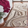 thumbnail image 2 of SAFAVIEH Metro Bedelia Wavy Marble Runner Rug, Brown/Ivory, 2'3" x 8', 2 of 6