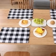 thumbnail image 6 of Pretty Comy 4pcs Christmas Plaid Placemats Non-slip Heat Insulation Table Bowl Mats Kitchen Dining Table Coaster Home New Year Ornaments Red and Black Grid, 6 of 6