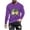 Purple, variant on ZRGHAOYLQ St. Patrick's Day Shirts for Men Green Shamrock Gnomies Graphic Tees Comfy Long Sleeve Pullover Tops Plus Size Crewneck Big and Tall Daily T Shirts for St Patricks Days