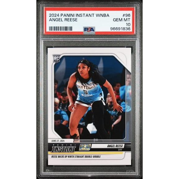 Graded 2024 Panini Instant WNBA Angel Reese #96 Rookie RC Basketball Card PSA 10 Gem Mint