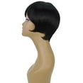 thumbnail image 3 of LUXLUXE Trinity  Straight Bob 9 in Long Full No Lace Wig, Heat Resistant Fibers, Black Color, 3 of 7