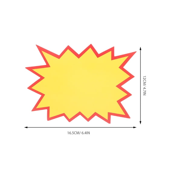 Pretyzoom 50pcs Neon Star Sale Signs with Bright Yellow Paper for Retail Stores and Business Owners