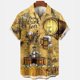 thumbnail image 3 of Camisas hawaianas de manga corta con estampado 3D de cerveza y vino para hombre, camisetas playeras informales de verano de manga corta con botones, 3 of 5
