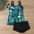 thumbnail image 5 of WQJNWEQ Womens Bikinis Swimsuits Clearance Women Plus Size Print Bowknot Set Two-Piece Swimsuit Swimwear Shorts, 5 of 6