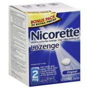 Nicorette Nicotine Uncoated Lozenge to Stop Smoking, 2mg, Original Unflavored - 108+24 Count