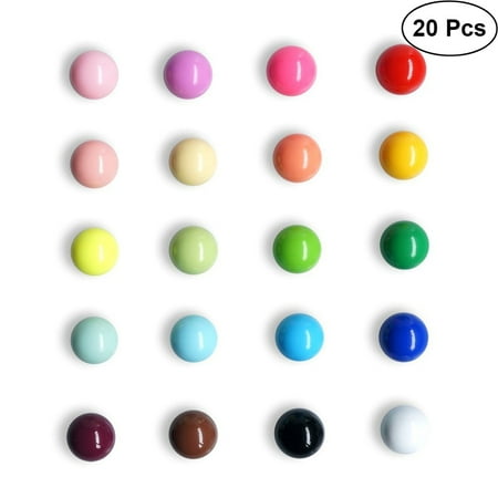 

NUOLUX 20 Pcs Fridge Magnets Spherical Muliticolor Refrigerator Office Magnets for Calendars Whiteboards Maps Resin Fun Decorative Decoration