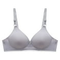thumbnail image 2 of Sopiago Women's Cozy Wireless Bra, Full-Coverage Pullover Bra, Seamless T-Shirt Womens Bralettes Gray,34, 2 of 7