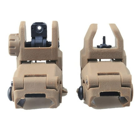 - BALIGH 2 Pcs/lot Rail Gen1 Tactical Folding Front Rear Flip Up Backup Sights BUIS Set