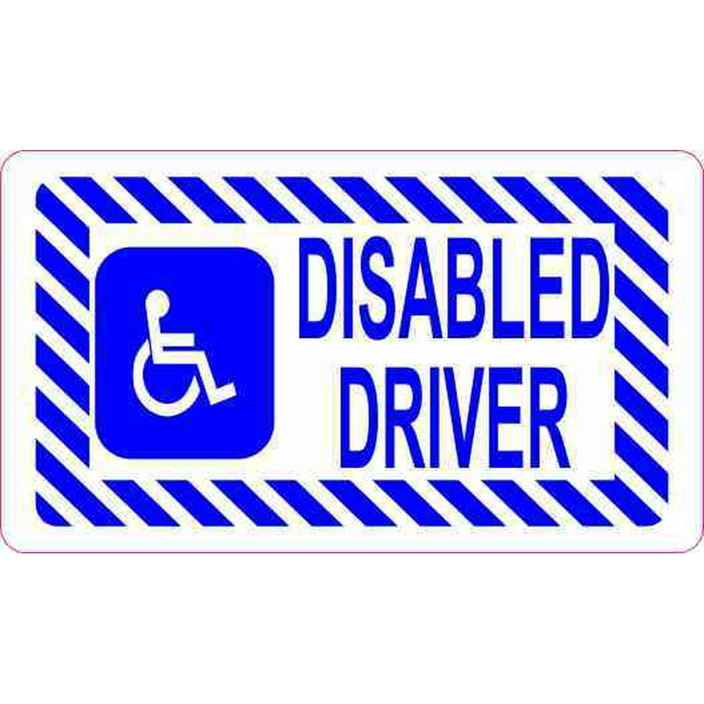 3.5in x 2in Disabled Driver Sticker