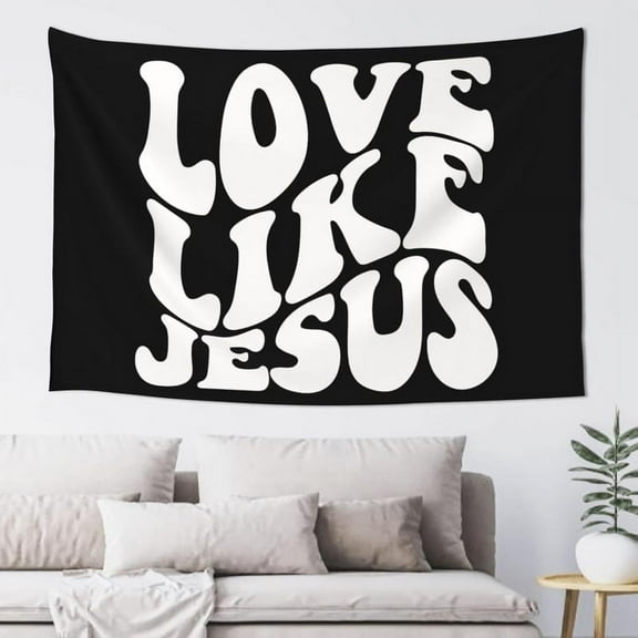 Love Like Jesus Tapestry Fashion Wall Hanging Wall Art Room Dorm Party Decor