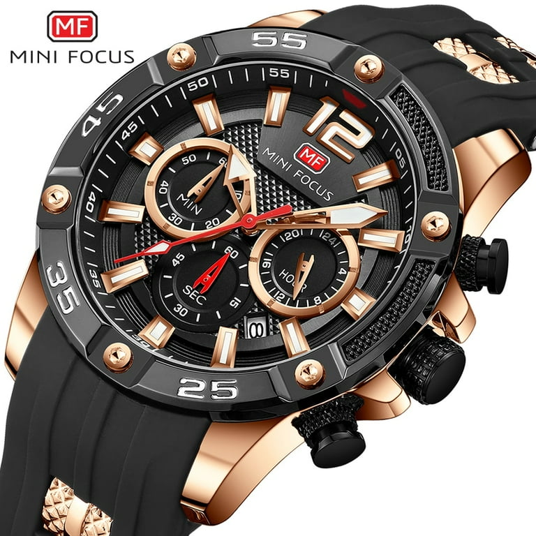 Sport Men Watches Top Brand Luxury Quartz Wristwatch Reloj Hombre Montre Homme Relogio Masculino Waterproof Black Silicone Strap