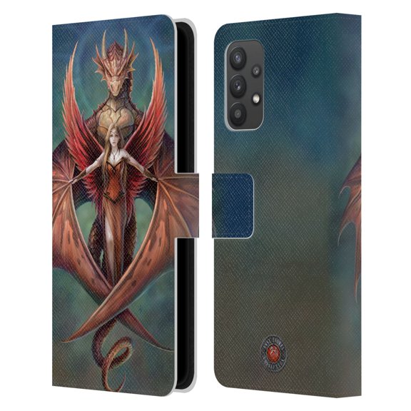 Head Case Designs Officially Licensed Anne Stokes Dragon Friendship Copperwings Leather Book Wallet Case Cover Compatible with Samsung Galaxy A32 5G / M32 5G (2021)