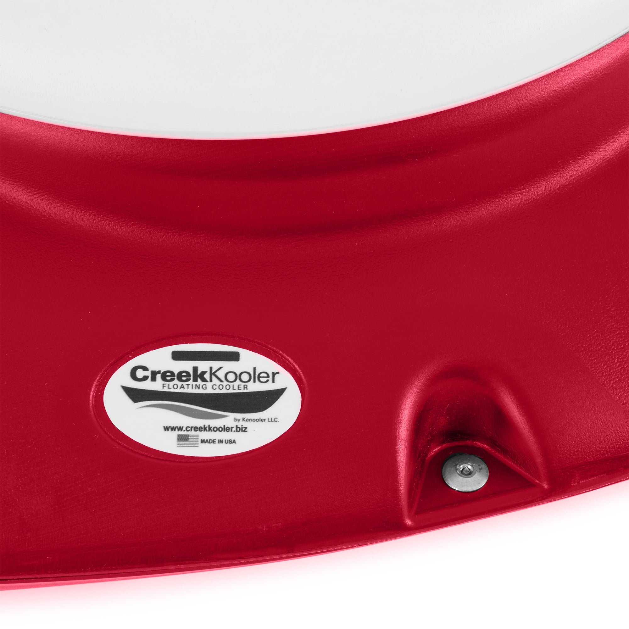 CreekKooler 30 Qt Camping Floating Water Companion Ice Chest Cooler, Red
