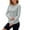 Gray, variant on aidice Workout Tops for Women Athletic Round Neck Long Sleeve Fitting Breathable Activewear Tee Shirts