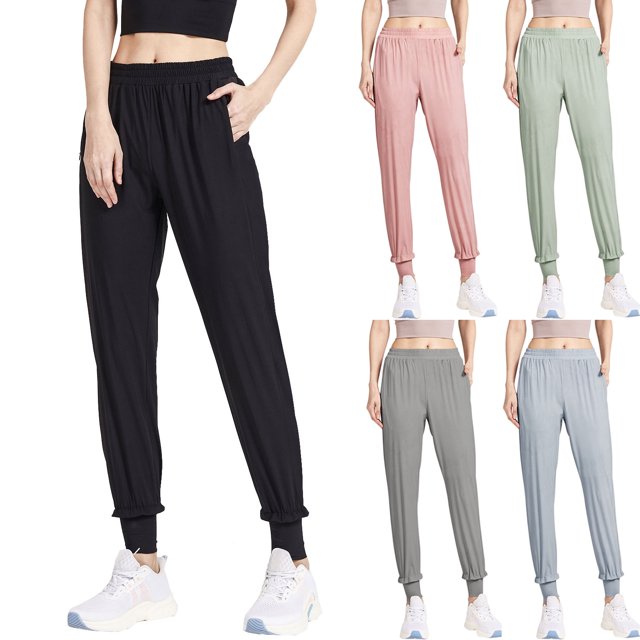 TFixol Pantalones de chándal para mujer, elásticos, de secado rápido, para yoga, correr, fitness, entrenamiento, informal, sólido