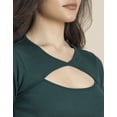 thumbnail image 5 of Moomaya Casuals, Knit Ribbed Top, Stylish Wide Neck Fitted Tops For Women, 5 of 9