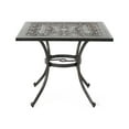 thumbnail image 2 of Noble House 34.75" Aluminum Outdoor Dining Table, Shiny Copper, 2 of 4