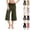 18# Army Green, variant on Women Y2k Low Rise Gaucho Pants Foldover Wide Leg Capris Palazzo Yoga Pants Flowy Cropped Culottes Lounge Bottoms Coffee L