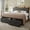 Gray, variant on Honfach Twin Bed Frame with Storage Drawer, Metal Platform Bed with Charging Station, Upholstered Button Tufted Storage Headboard, Black