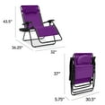 thumbnail image 3 of Best Choice Products Oversized Zero Gravity Chair, Folding Outdoor Patio Recliner w/ Cup Holder - Amethyst Purple, 3 of 8