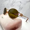 thumbnail image 4 of MIU MIU NIB Sunglasses Gold Oval Skinny Metal Frame Italy 100% Authentic, 4 of 6