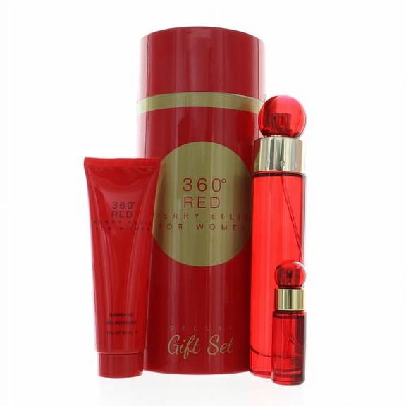 360 RED FOR WOMEN - PERRY ELLIS DELUXE GIFT SET (Woman) IN CANISTER
