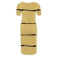 thumbnail image 4 of Ovzne Robes pour Femmes 2025 Robe pour Femme Jupe de Maternité Plissée Imprimée à la Mode pour Femme à Manches Courtes Col Rond Robe Mi-Mollet Robe d'Été à Manches Courtes Imprimée Liquidation, 4 of 6