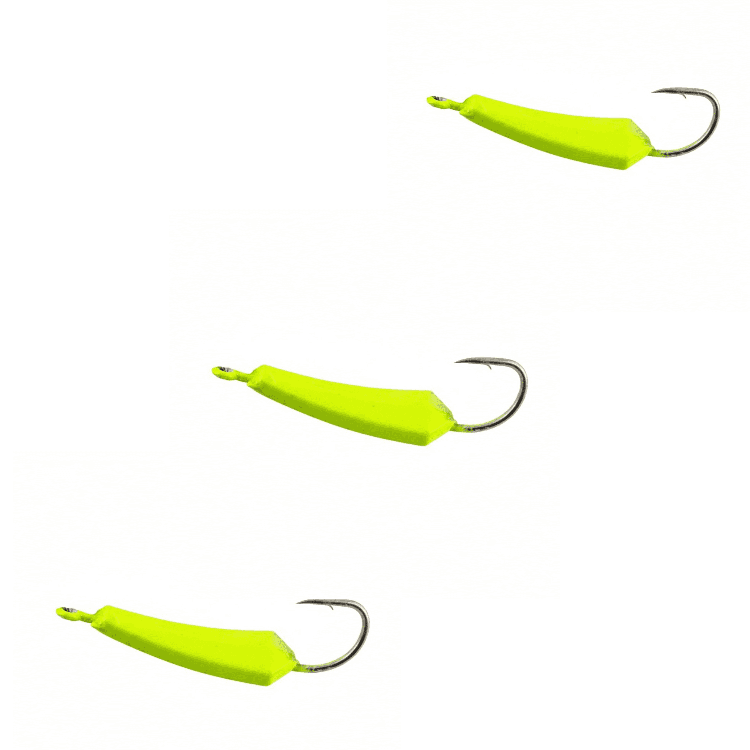 Buccaneer Wiggler Jig Fishing Lure, Chartreuse, 3/8 oz, 3 Count