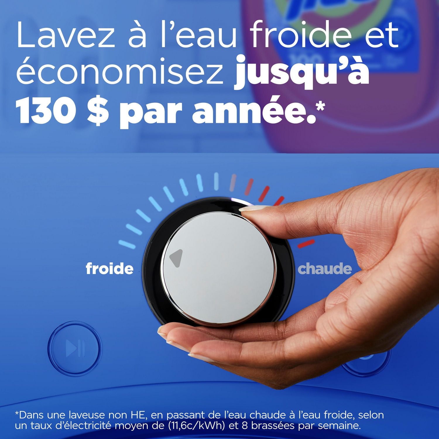 Détergent à lessive liquide Tide en eau froide, détergent liquide, parfum Bouquet d’iris, compatible avec les laveuses HE, 1,86 L, 48 brassées 1,86L