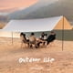 thumbnail image 4 of Wosthever Sun Shelter 3x3m Refugios cuadrados portátiles Fácil instalación Verano Primavera Otoño Tienda reciclable Acampar al aire libre carpas, 4 of 6