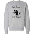 thumbnail image 2 of Inktastic Am Smol Will Fight Adult Sweatshirt, 2 of 4