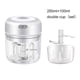 thumbnail image 4 of Naiovety Mini trituradora eléctrica de chile y ajo, 250ml/150ml, trituradora automática de alimentos vegetales, utensilios de cocina, Cocina y Comedor Blanco, 4 of 6