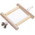 thumbnail image 3 of Bird Mirror Household Bird Toy Cage Parrot Toy Hanging Bird Mirror Decor Parrot Supply With Bell, 3 of 4
