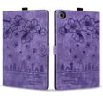 thumbnail image 2 of Case for Lenovo Tab M10 Plus 3rd Gen 10.6 inch TB-125FU/128FU/128XU with Stand, Card Slot, Embossed Cat PU Leather Cover, Purple, 2 of 7