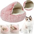 thumbnail image 1 of Cama Mascota Acogedora Cueva Gato Esponjoso Con Cubierta Capucha, 1 of 9