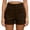 Brown, variant on Women's Slim-Fit Tailored Work Shorts Casual Office Shorts with Pockets Summer Dressy Shorts for Business Casual